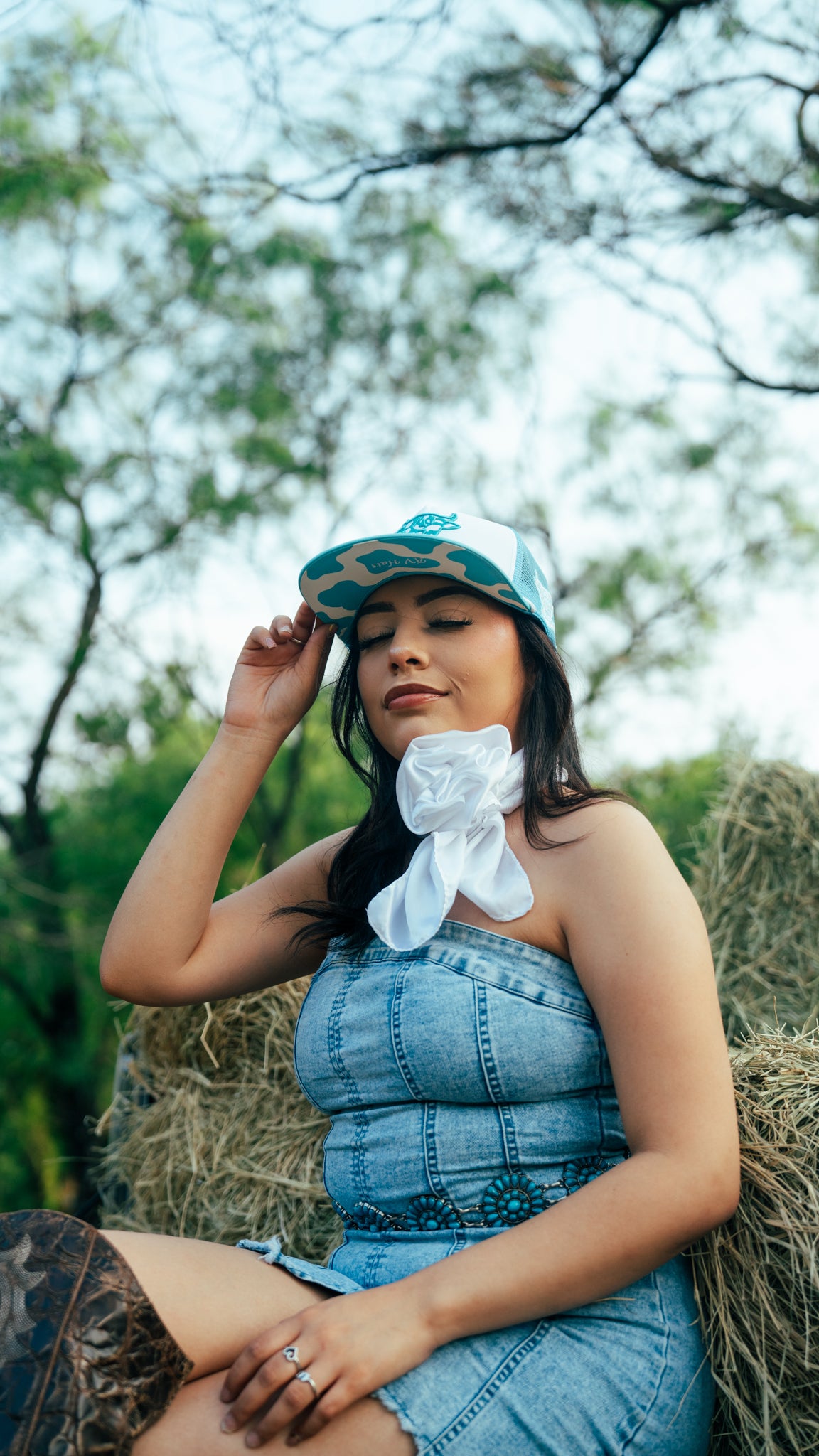 blue and white
